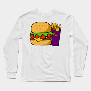 Burger and Fries Long Sleeve T-Shirt